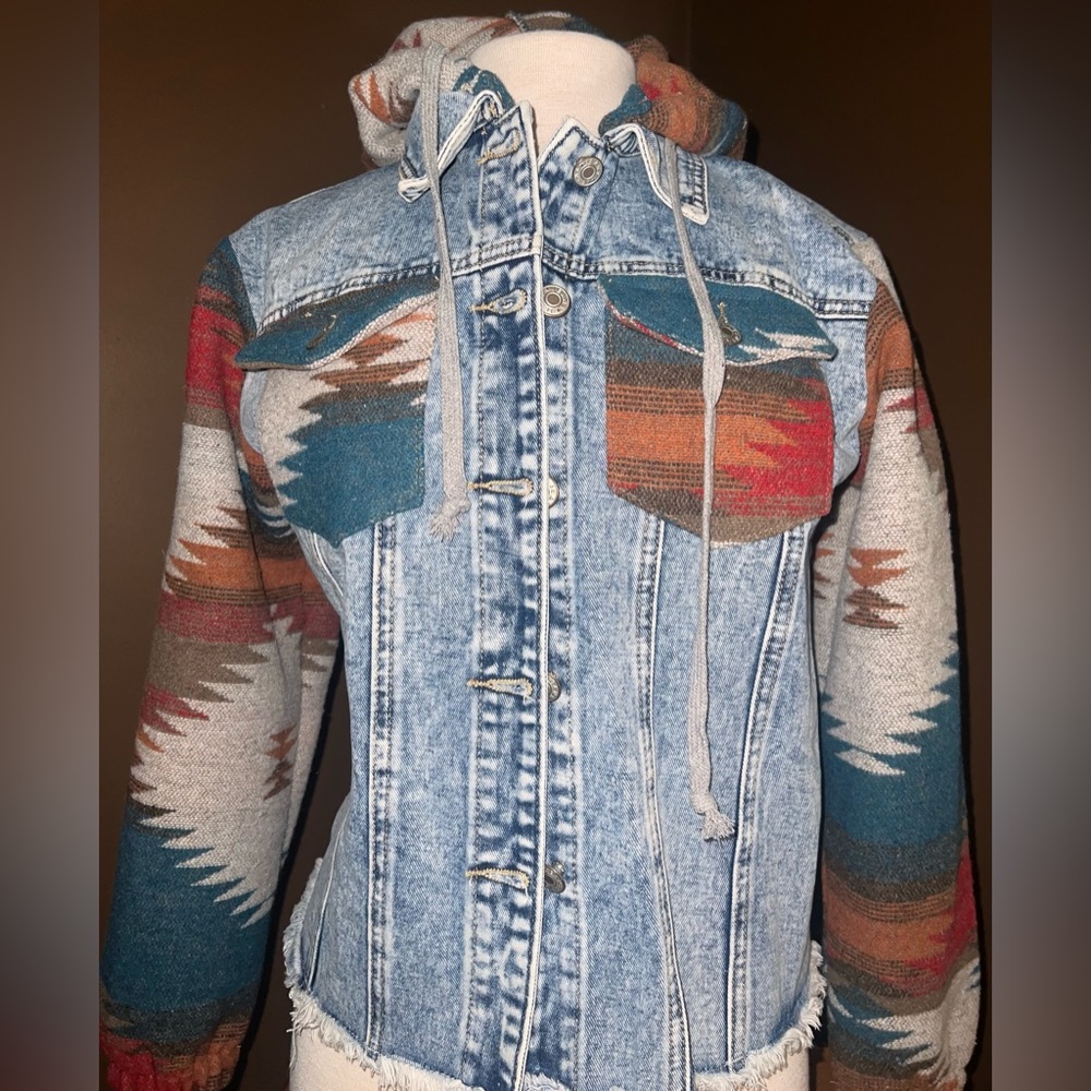 Aztec  Denim Jacket - Not Branded